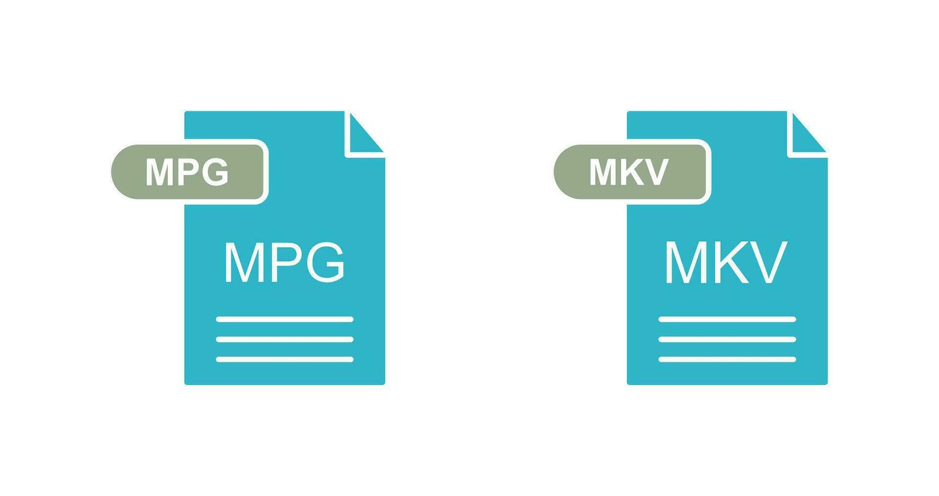 MPG and MKV Icon vector