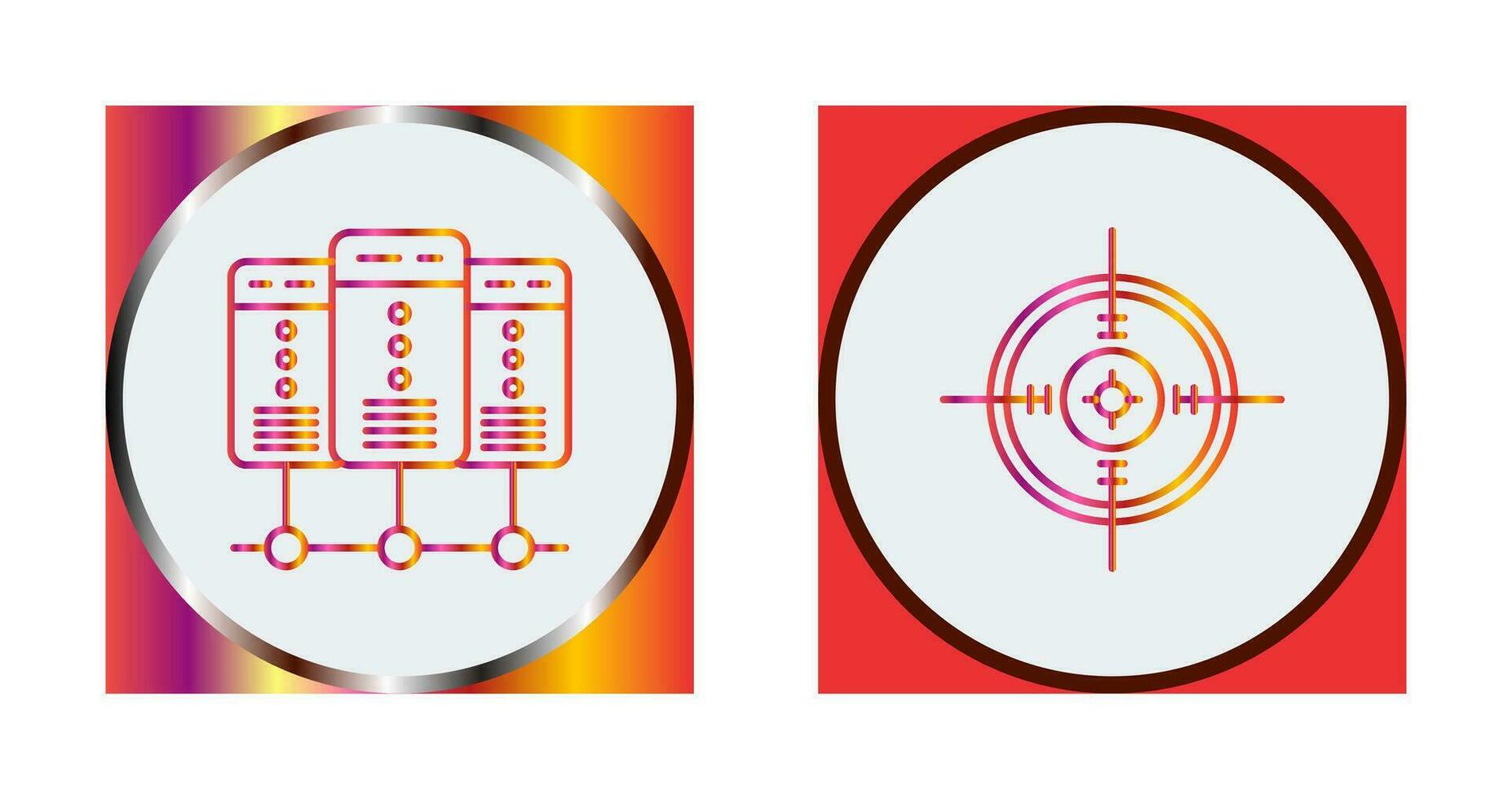 Server and Aim Icon vector