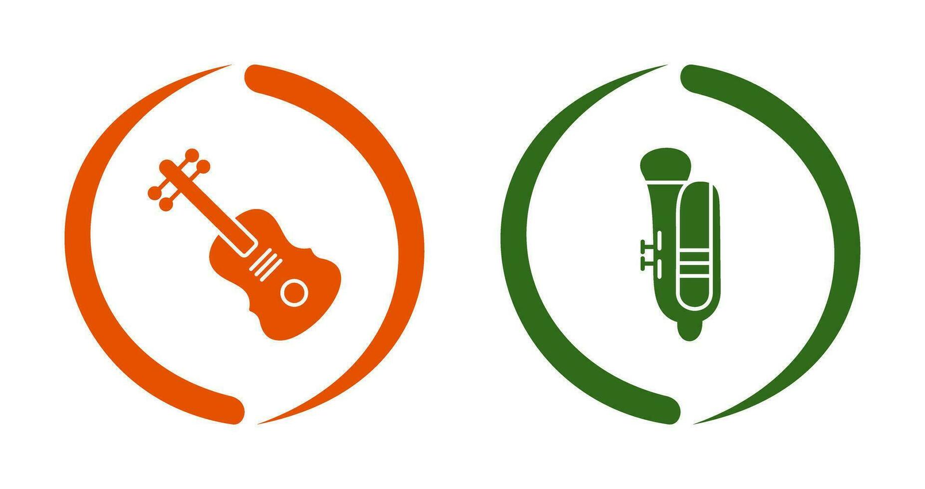 Violin and Tuba Icon vector