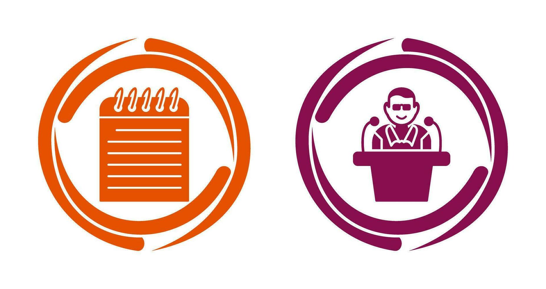 Note and Lecture Icon vector