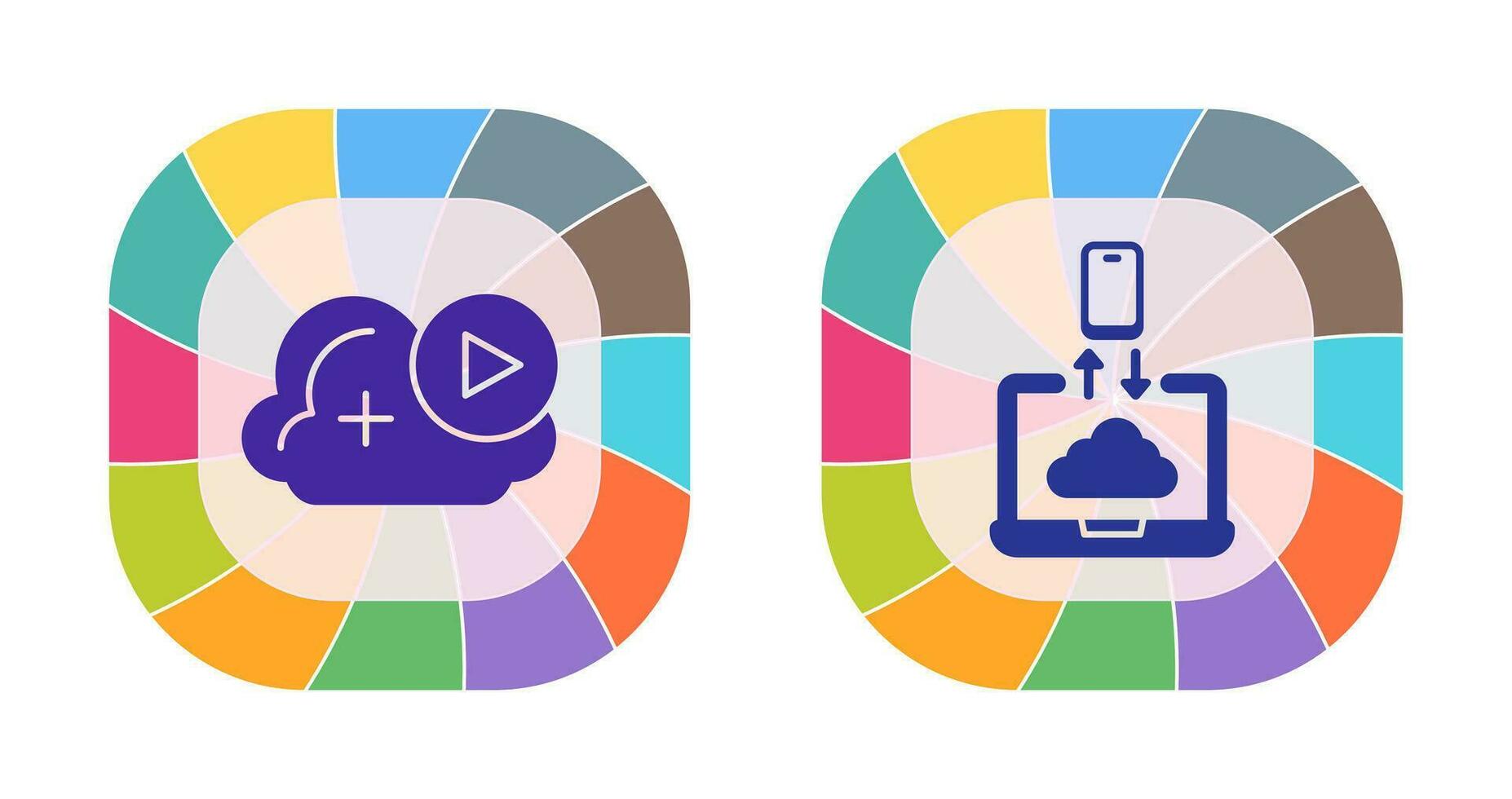 Video and Data Transfer Icon vector
