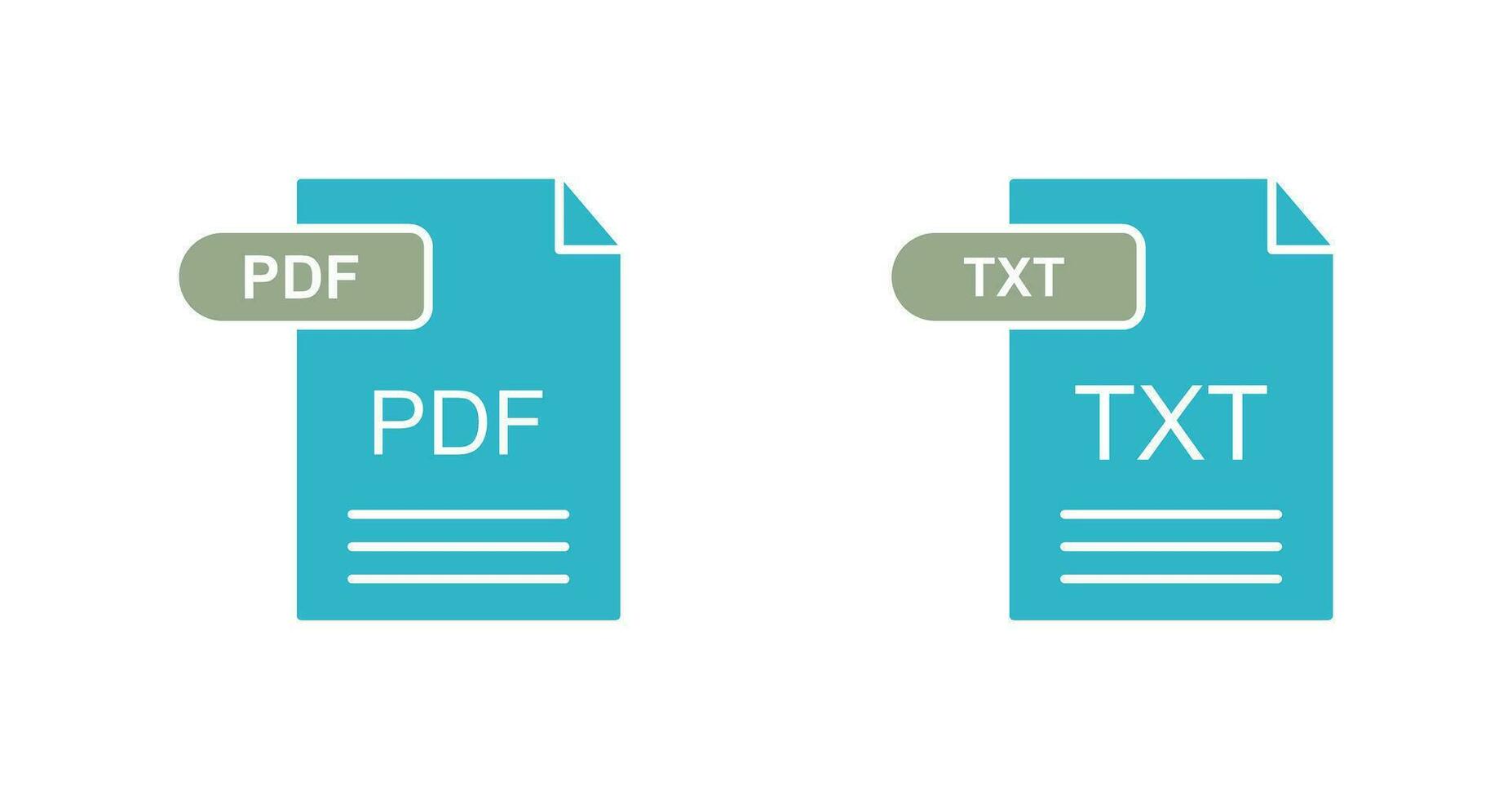 PDF and TXT Icon vector