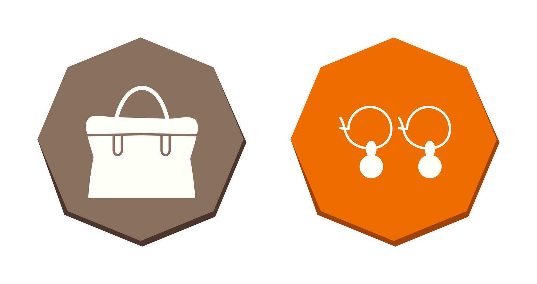 Bag and Earrings Icon vector