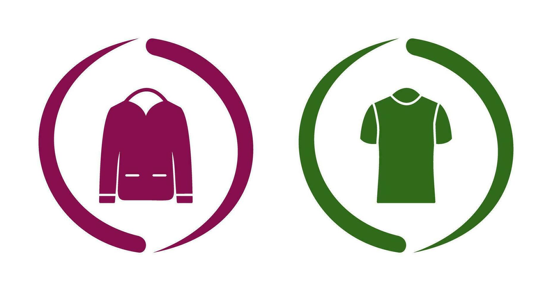 Mens Jacket and Polo Shirt Icon vector