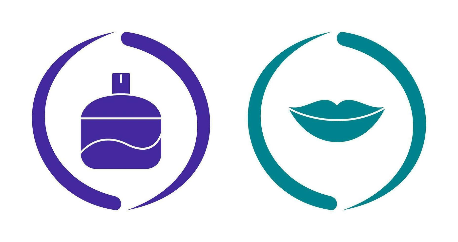 Fragrance and Lips Icon vector