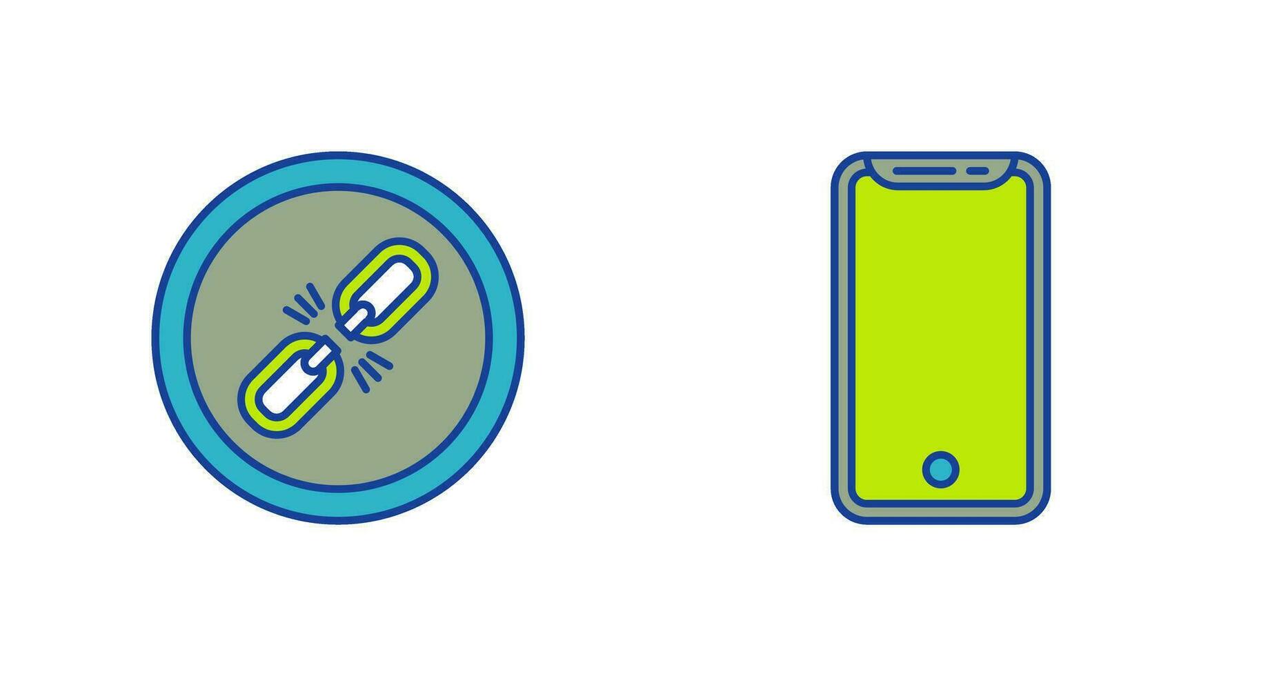 Link and Smartphone Icon vector