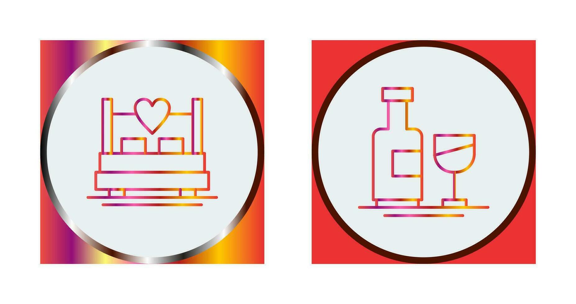 Double and Wine Bottle Icon vector