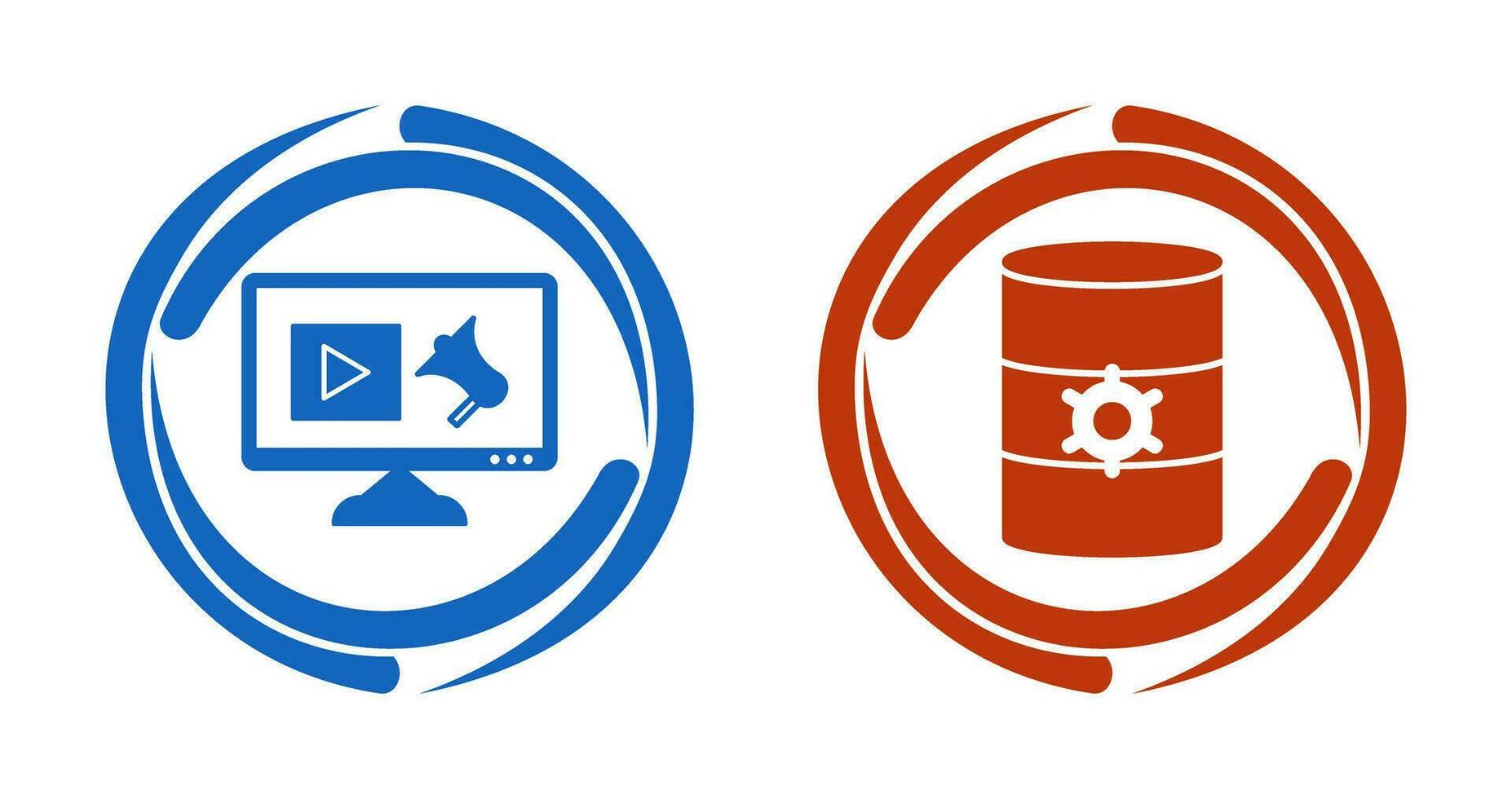 Digital Marketing and Database Management Icon vector