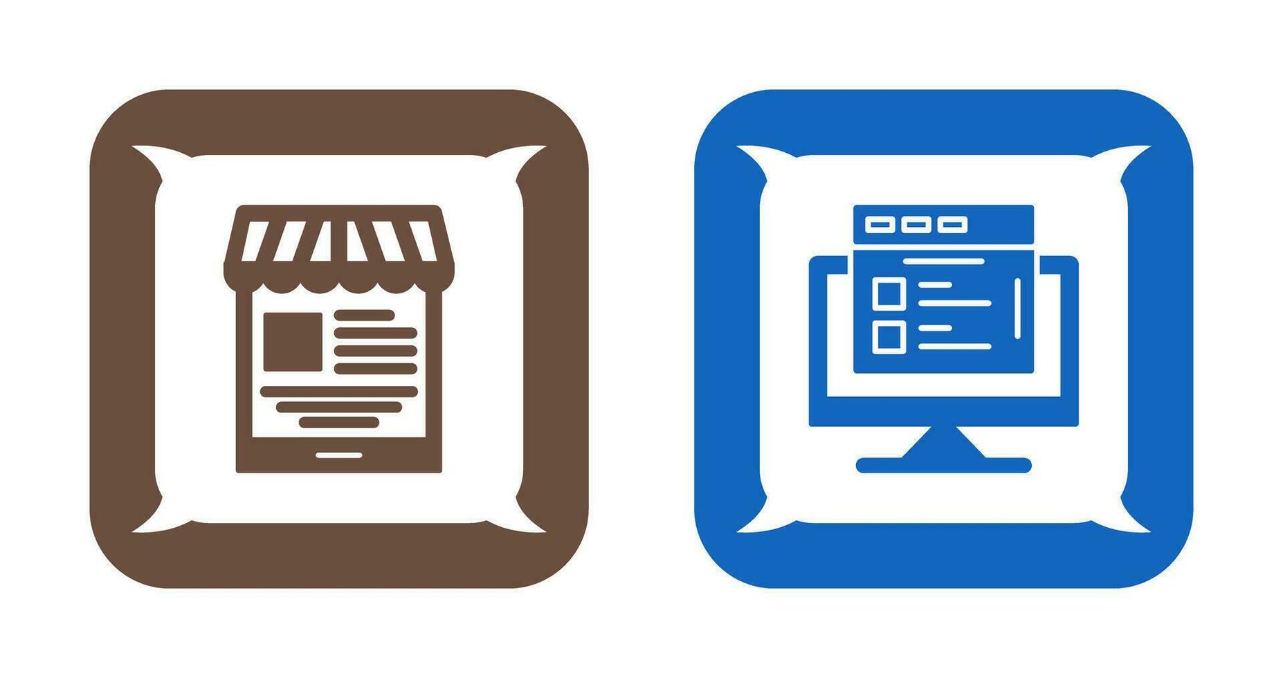 Mobile Shop and Search Product Icon vector