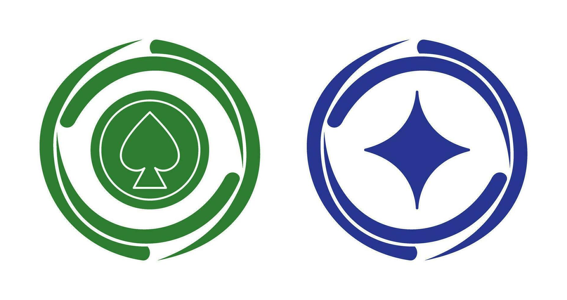 Spade and Diamond Icon vector