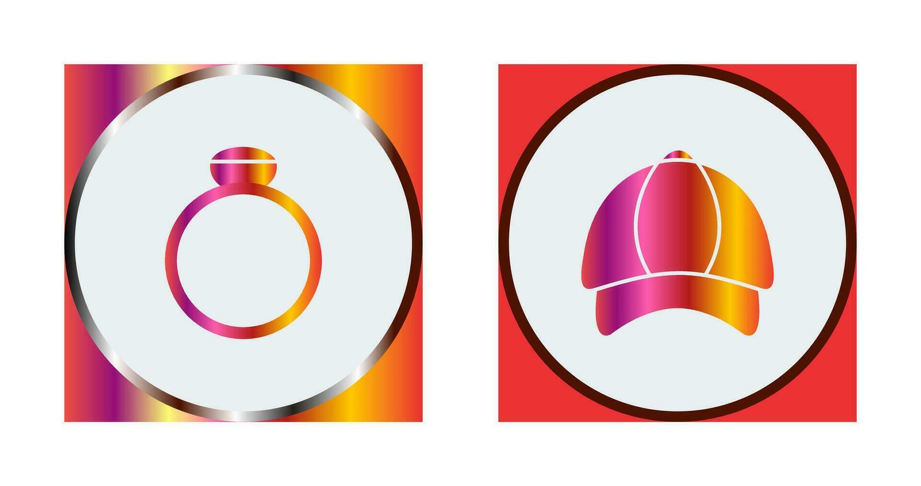 Ring and P Cap Icon vector