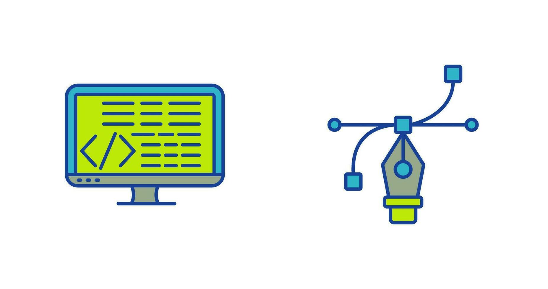 codificación y vector icono