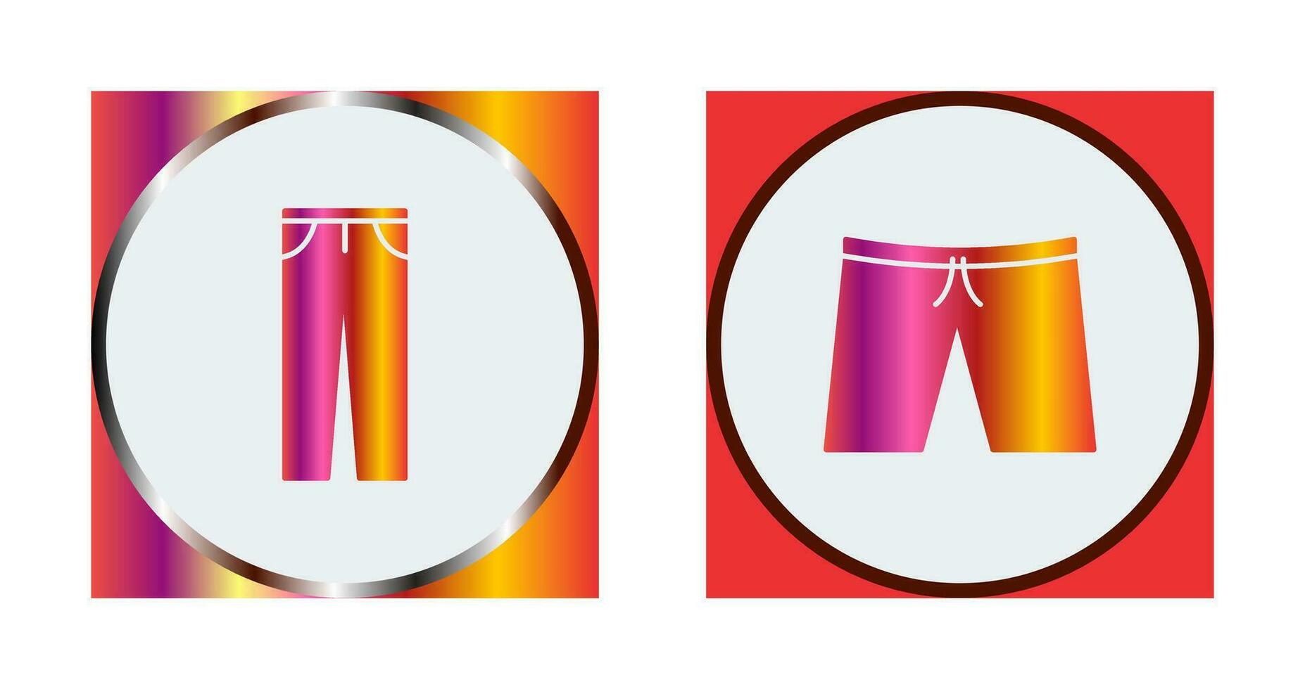 pantalones y pantalones cortos icono vector