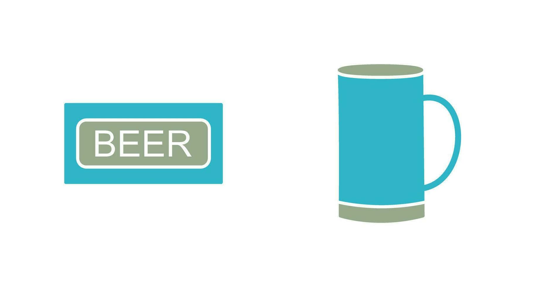 Beer Sign and Beer Mug Icon vector