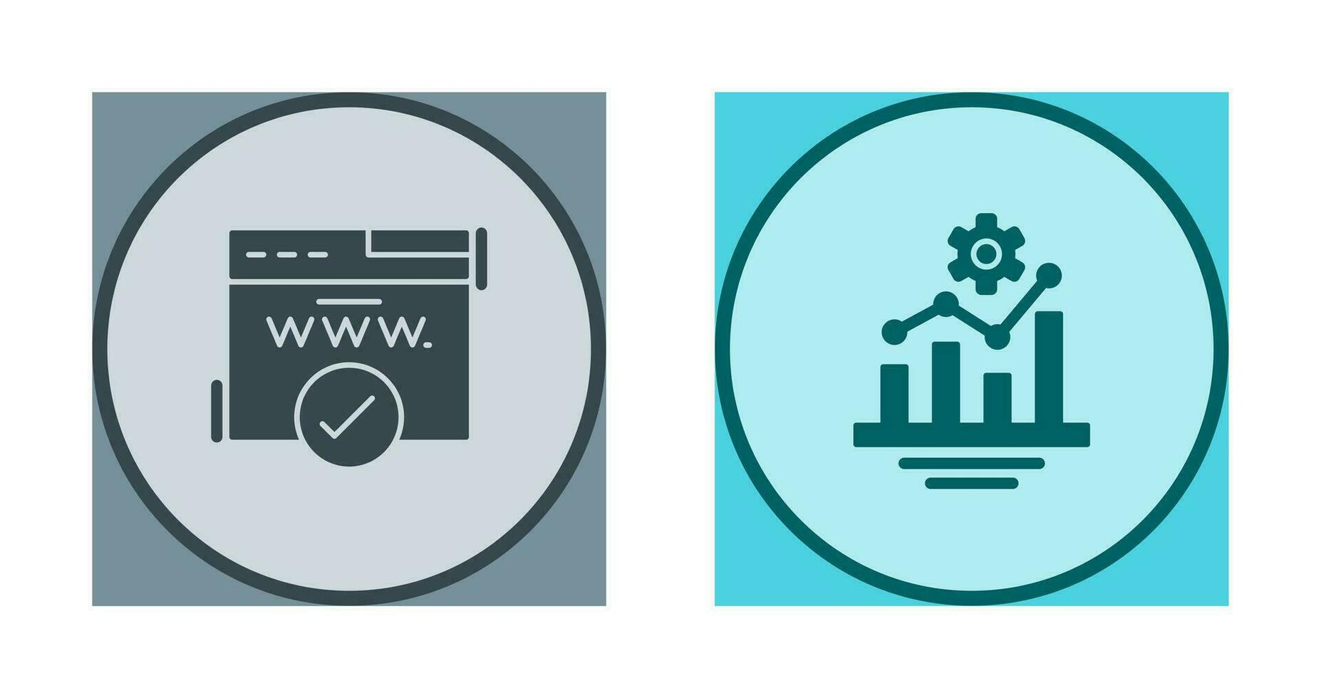 Domain and Bar Icon vector