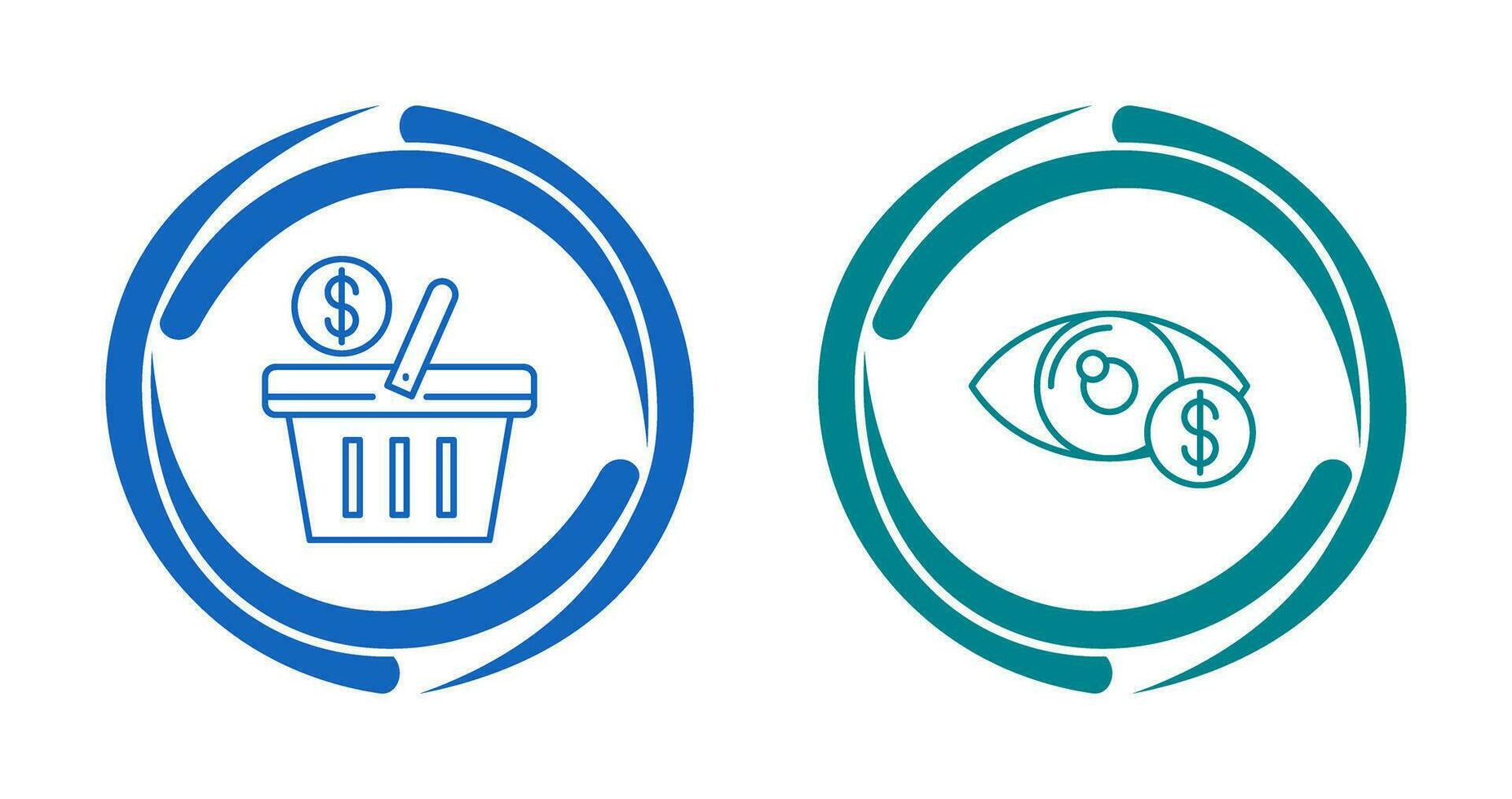 Shopping Basket and Eye Icon vector