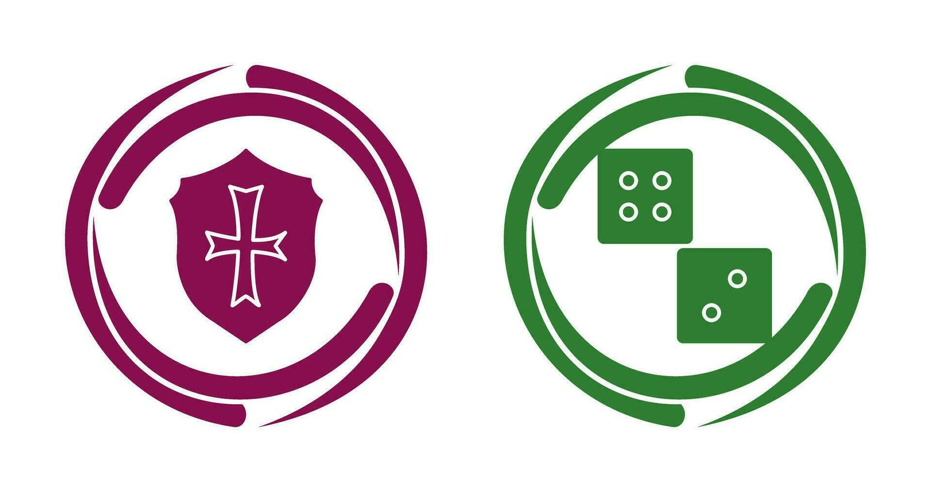 Dice and Shield Icon vector