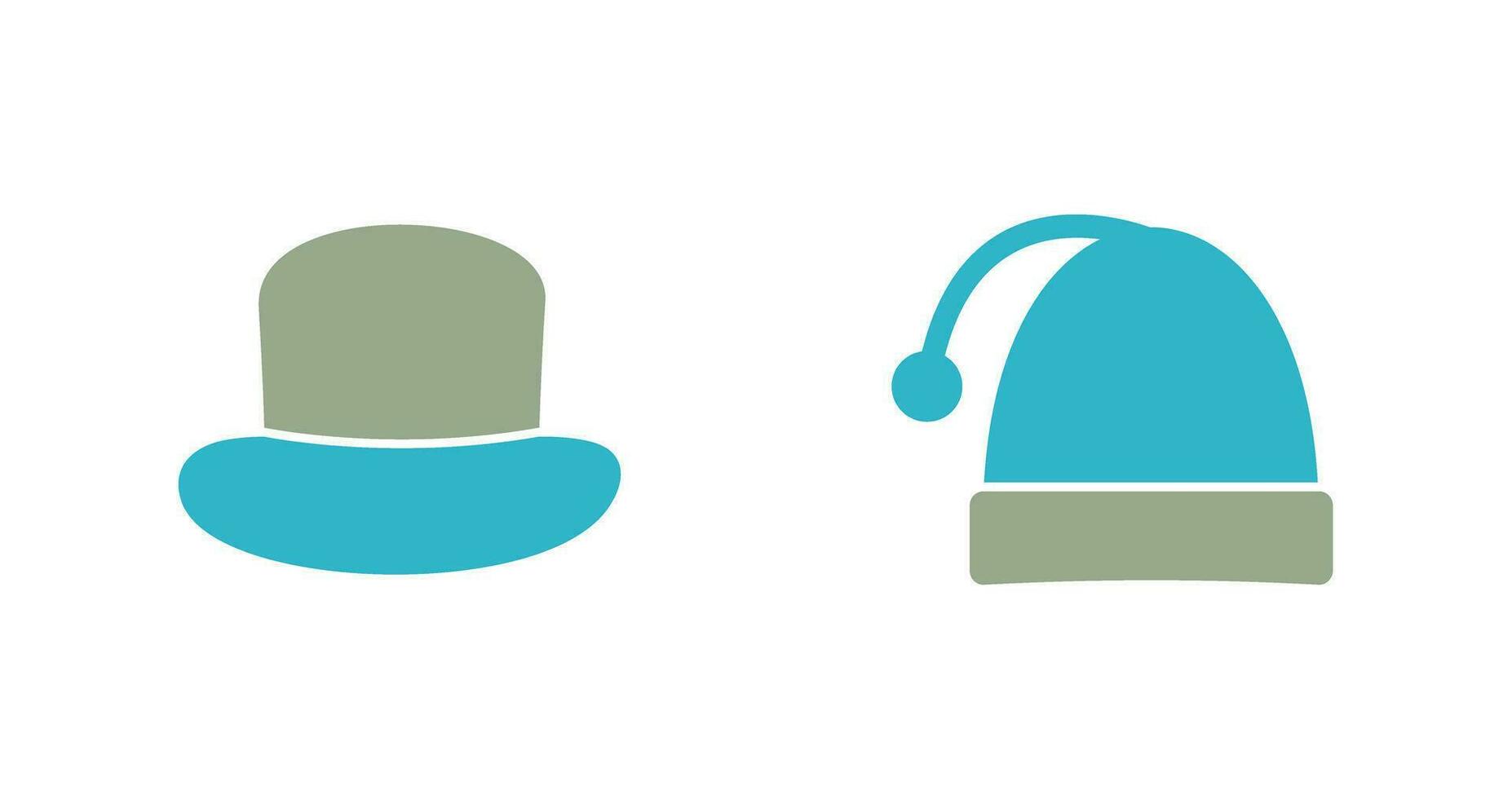 Hat and Christmas Icon vector