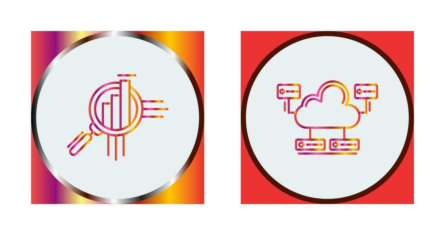 Business Analytics and Cloud Database Icon vector