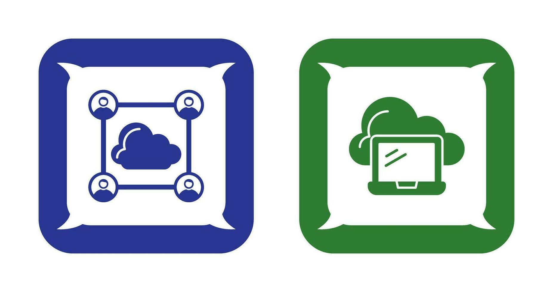 Network and Laptop Icon vector