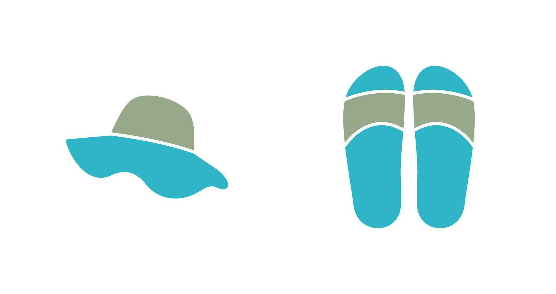 Hat and Slippers Icon vector