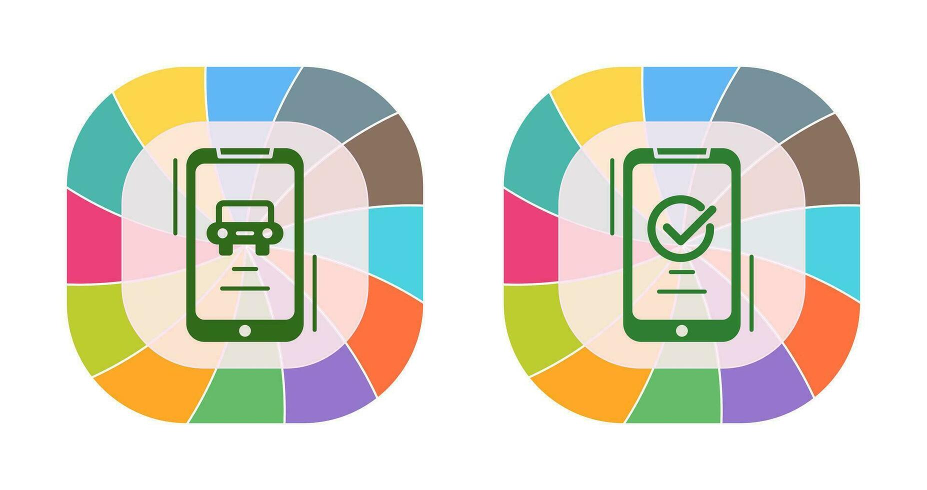 transporte y aceptado icono vector