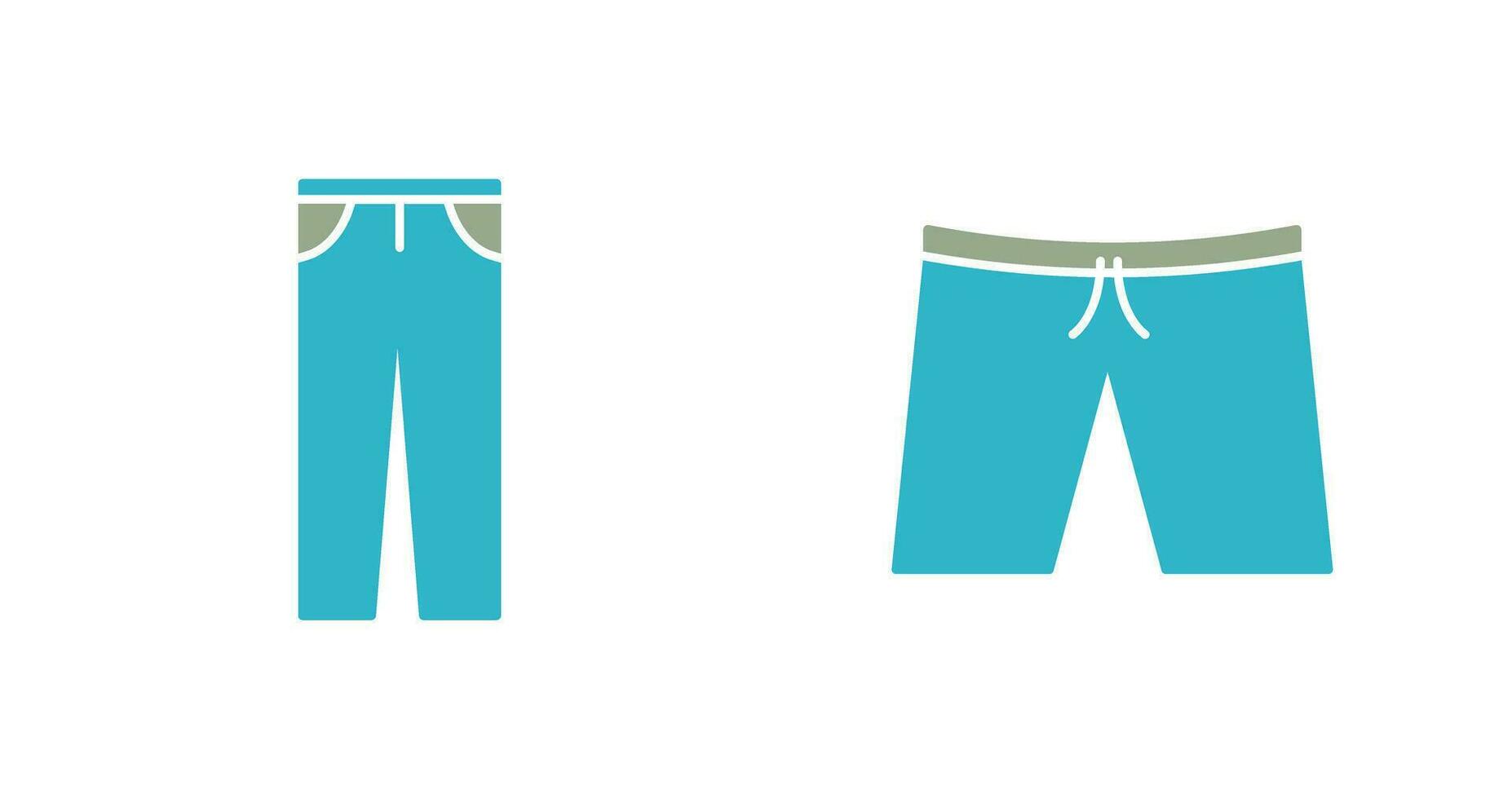 pantalones y pantalones cortos icono vector