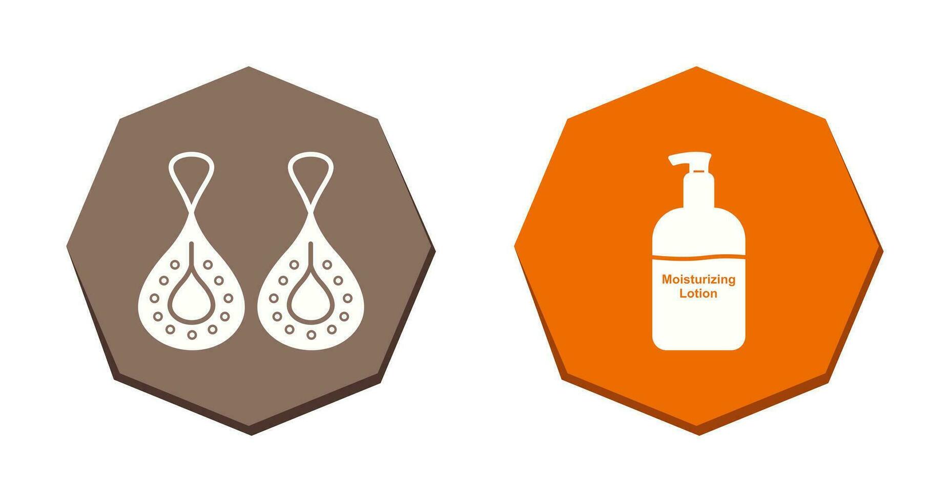 Earring and Lotion Icon vector