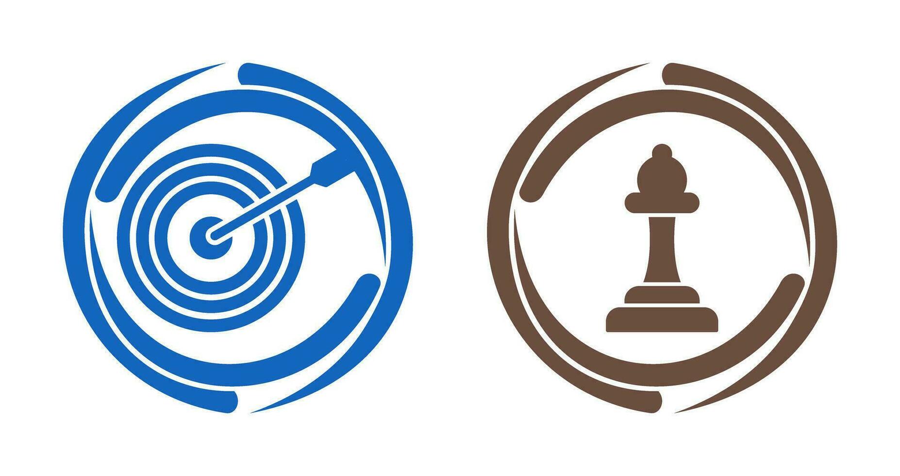 Dartboard and Bishop Icon vector