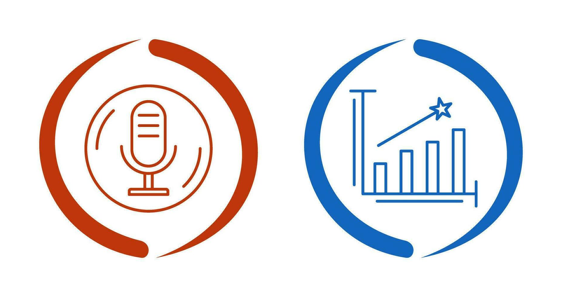 Microphone and Line Bars Icon vector