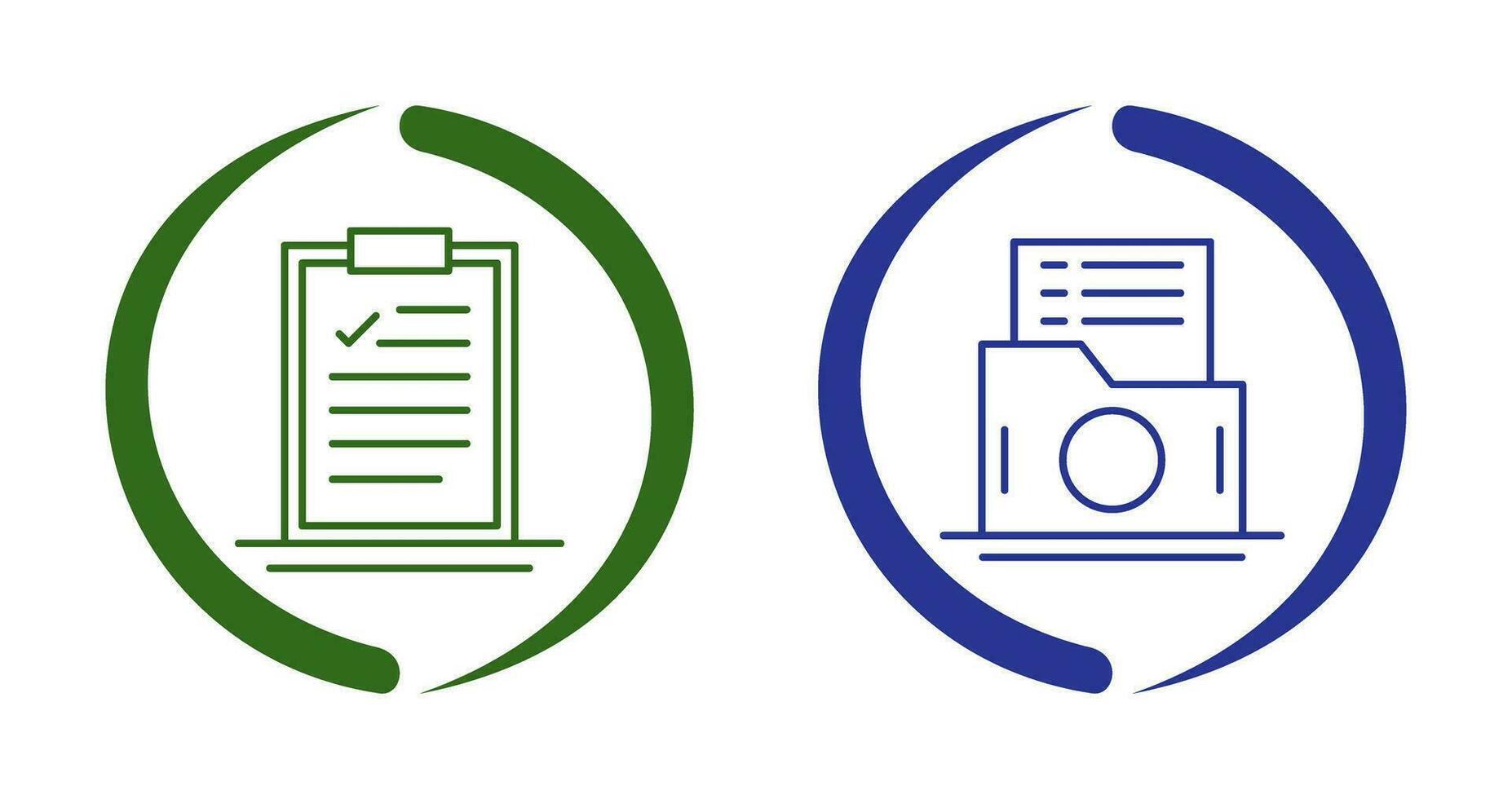 Clipboard and List Folder Icon vector