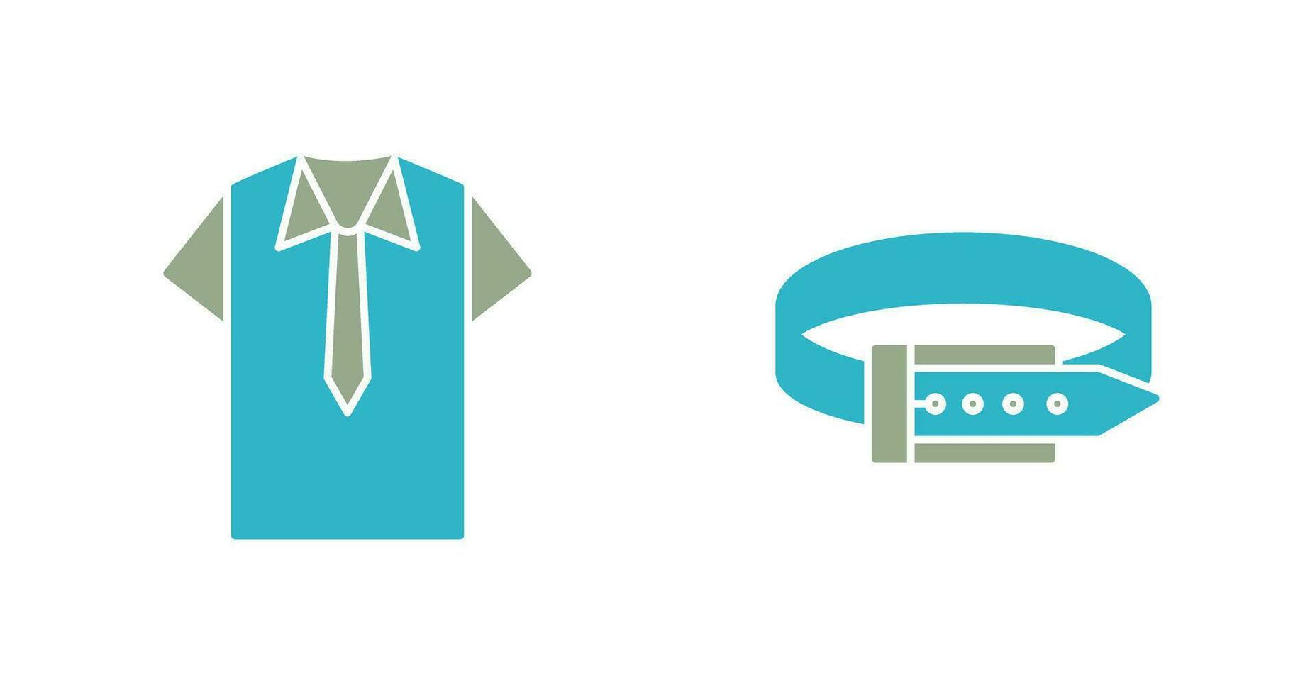 Shirt and Tie and Belt Icon vector