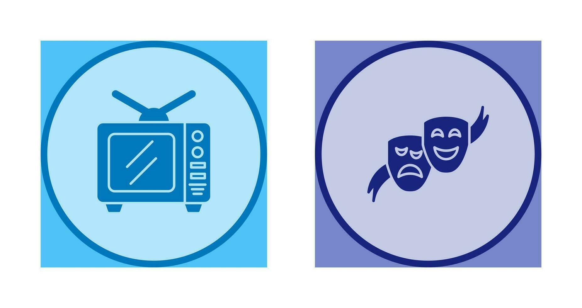 Tv and Theater Masks Icon vector