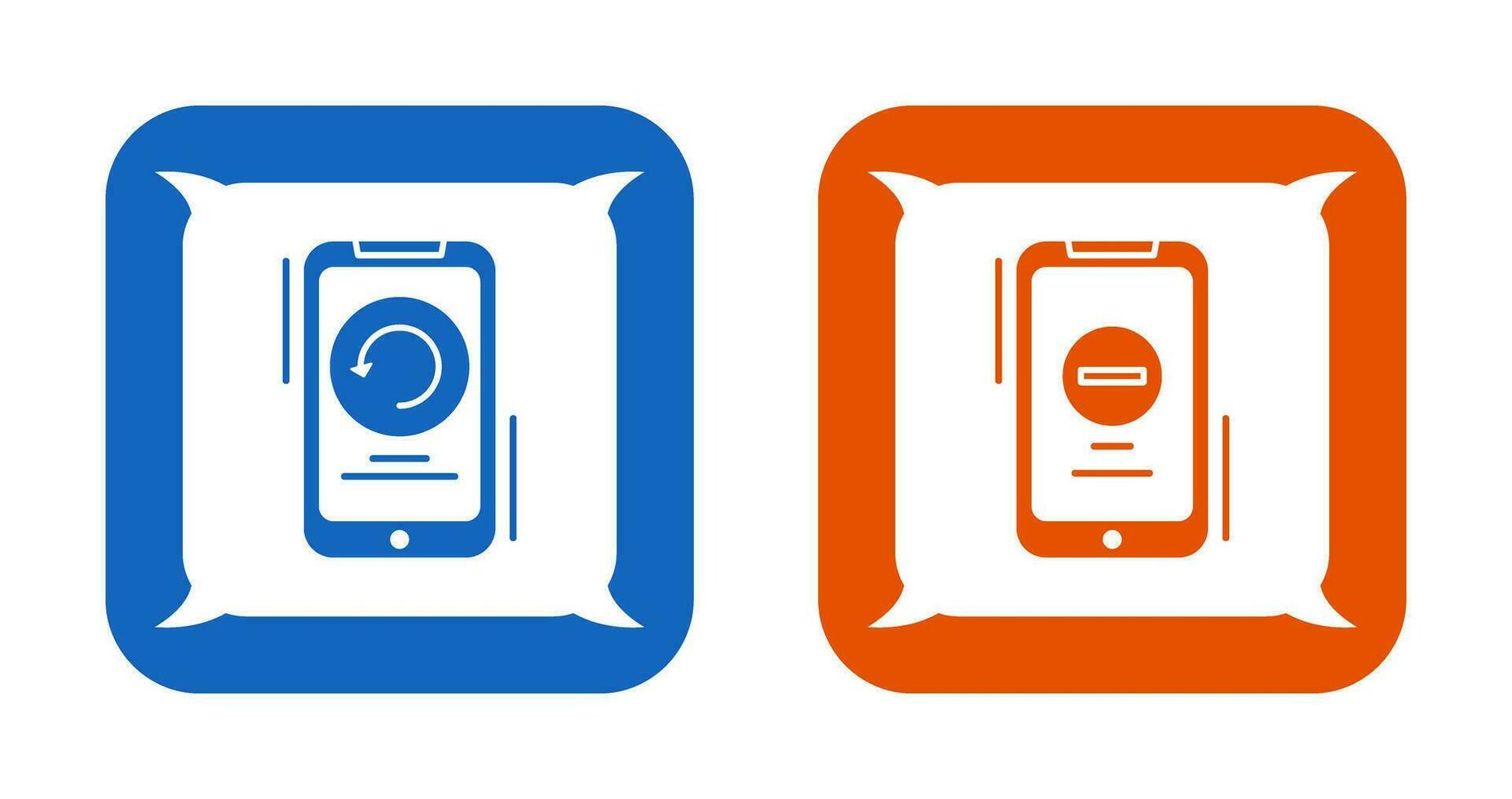 Restart and Remove Icon vector