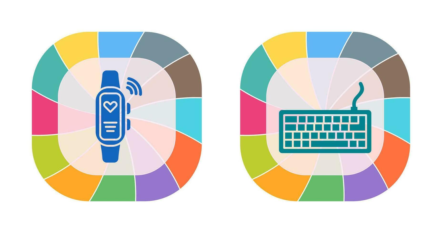 Smart Band and Keyboard Icon vector