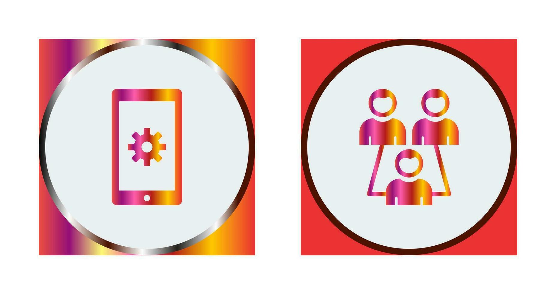 Network Settings and Connected Users Icon vector