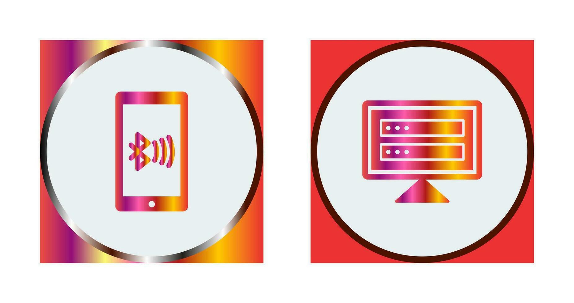 Connected Device and Corrupted data Icon vector