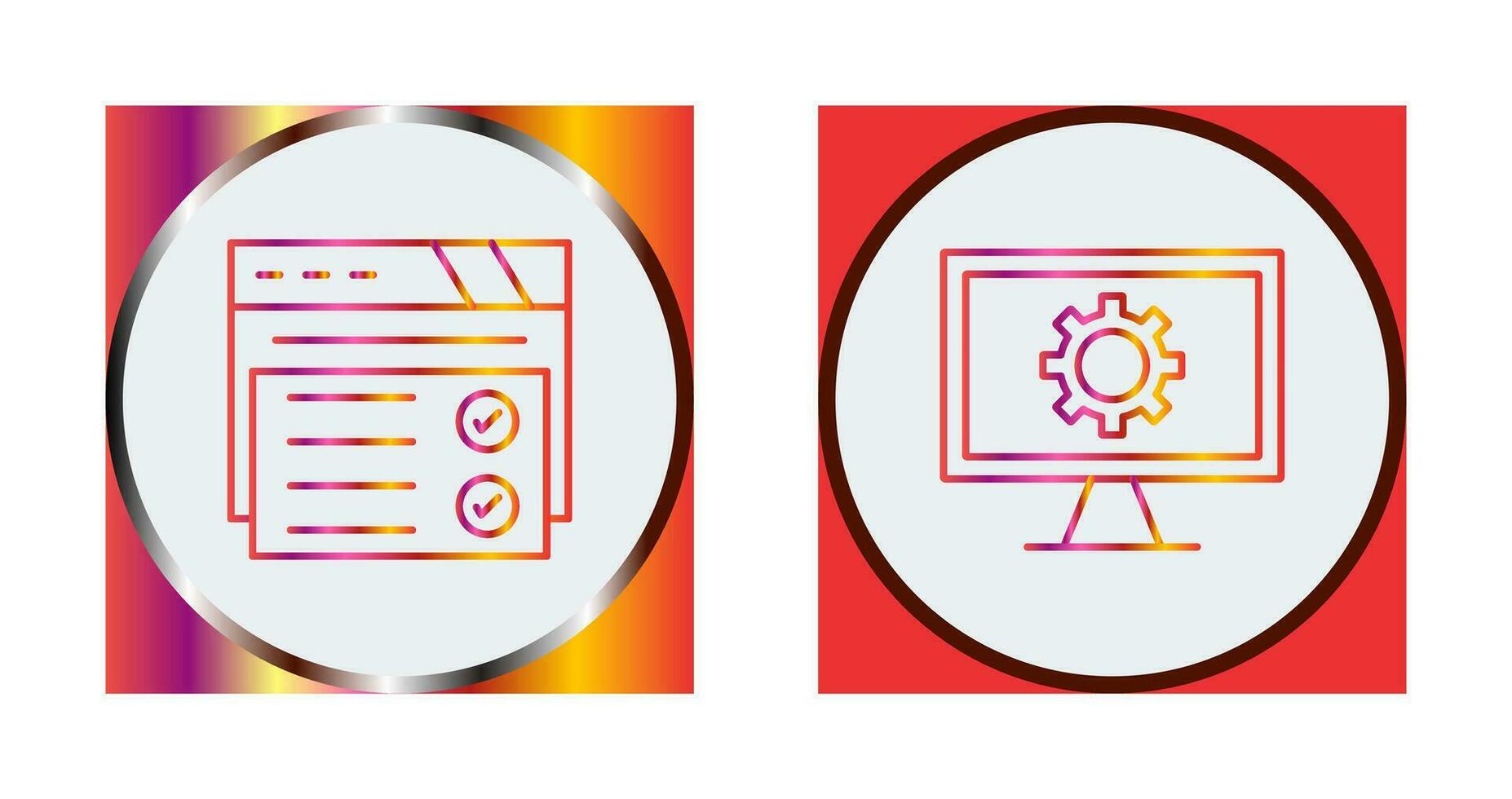 Web Browser and Monitor Screen Icon vector