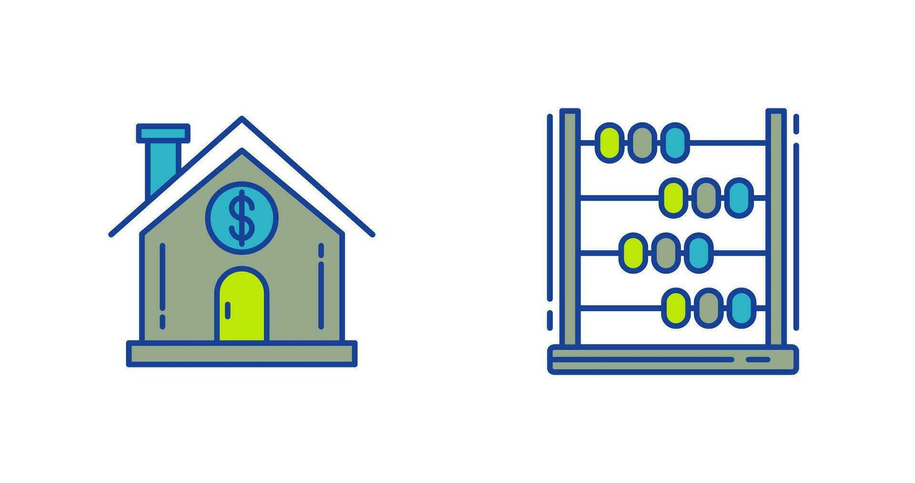 Abacus and Home Icon vector