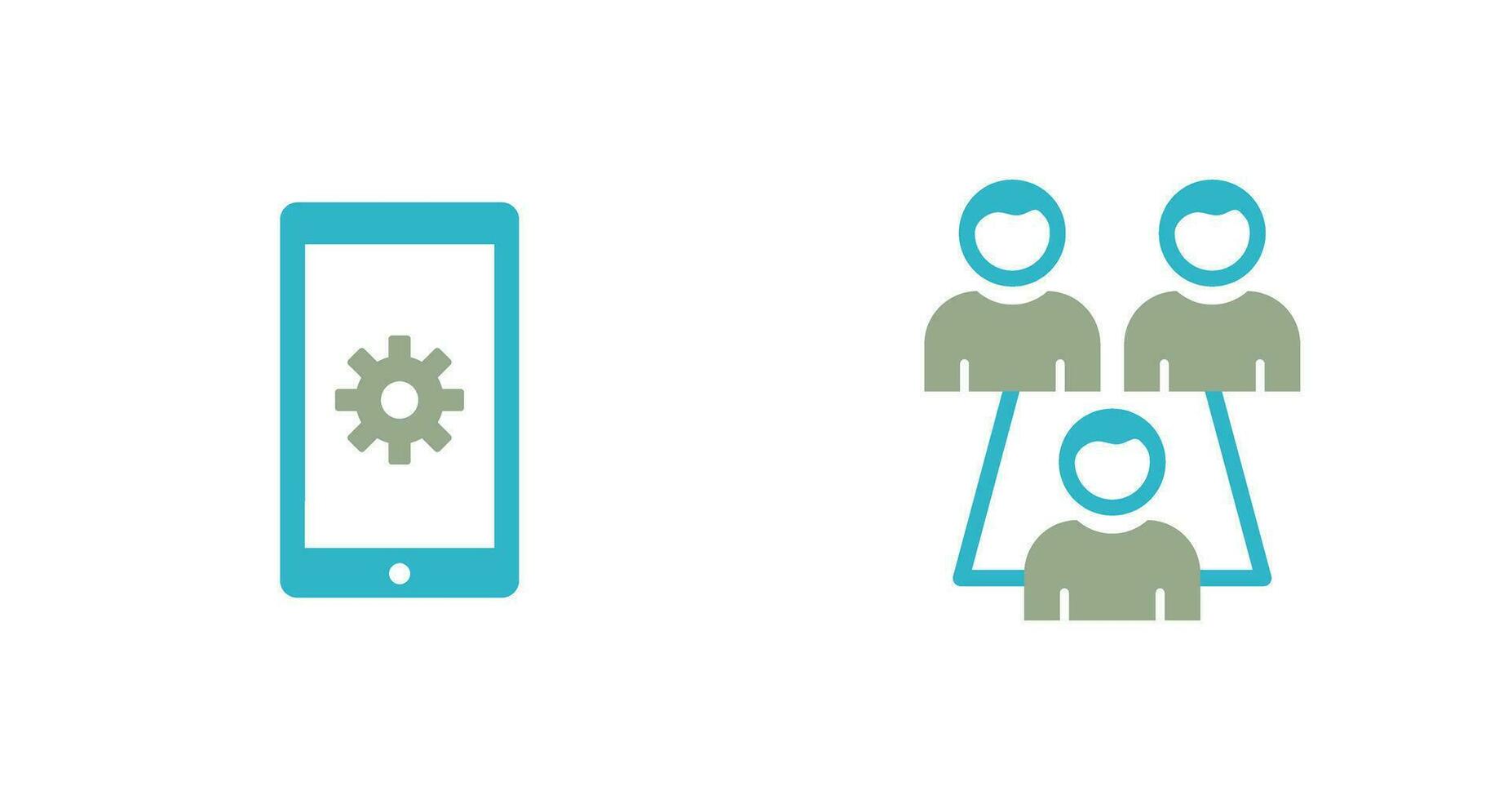 Network Settings and Connected Users Icon vector