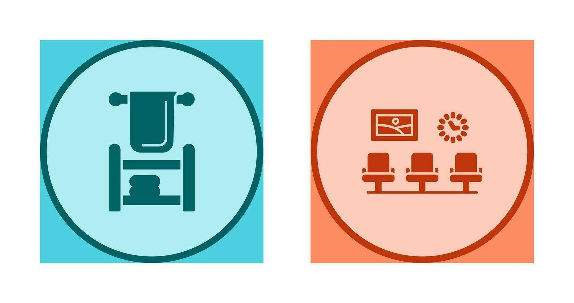 Towel and Seats Icon vector