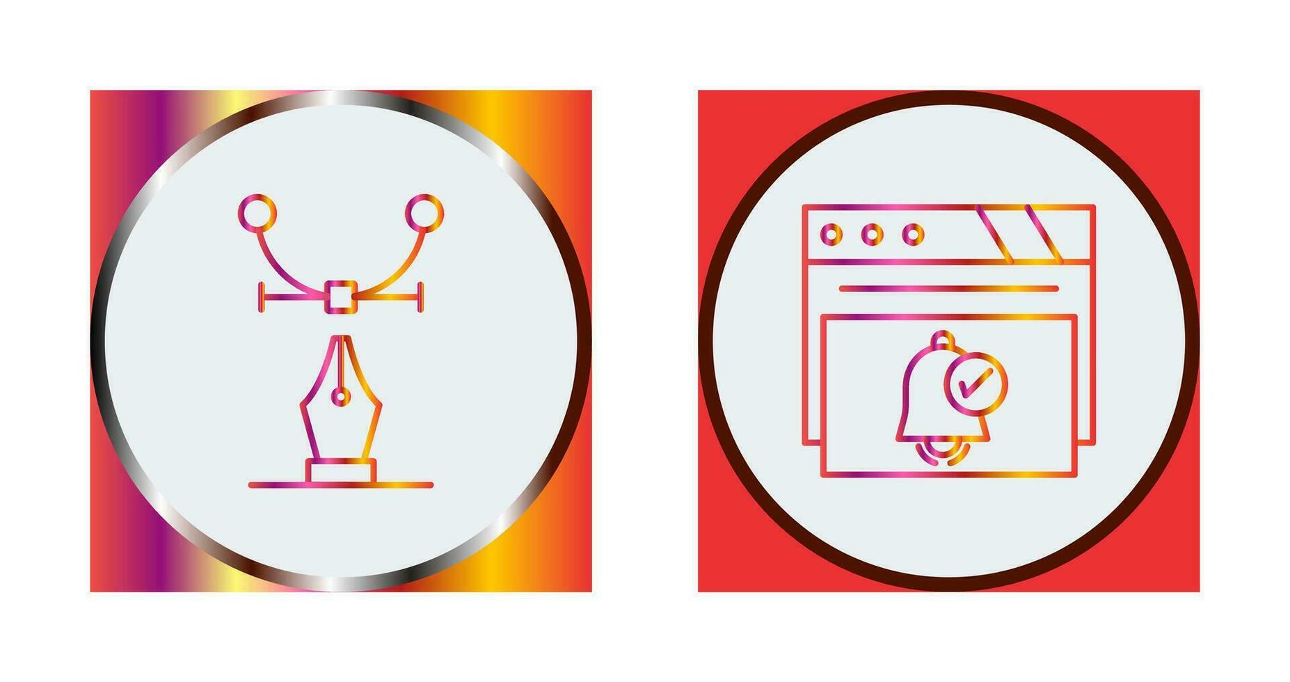 Web Design and Notification Icon vector