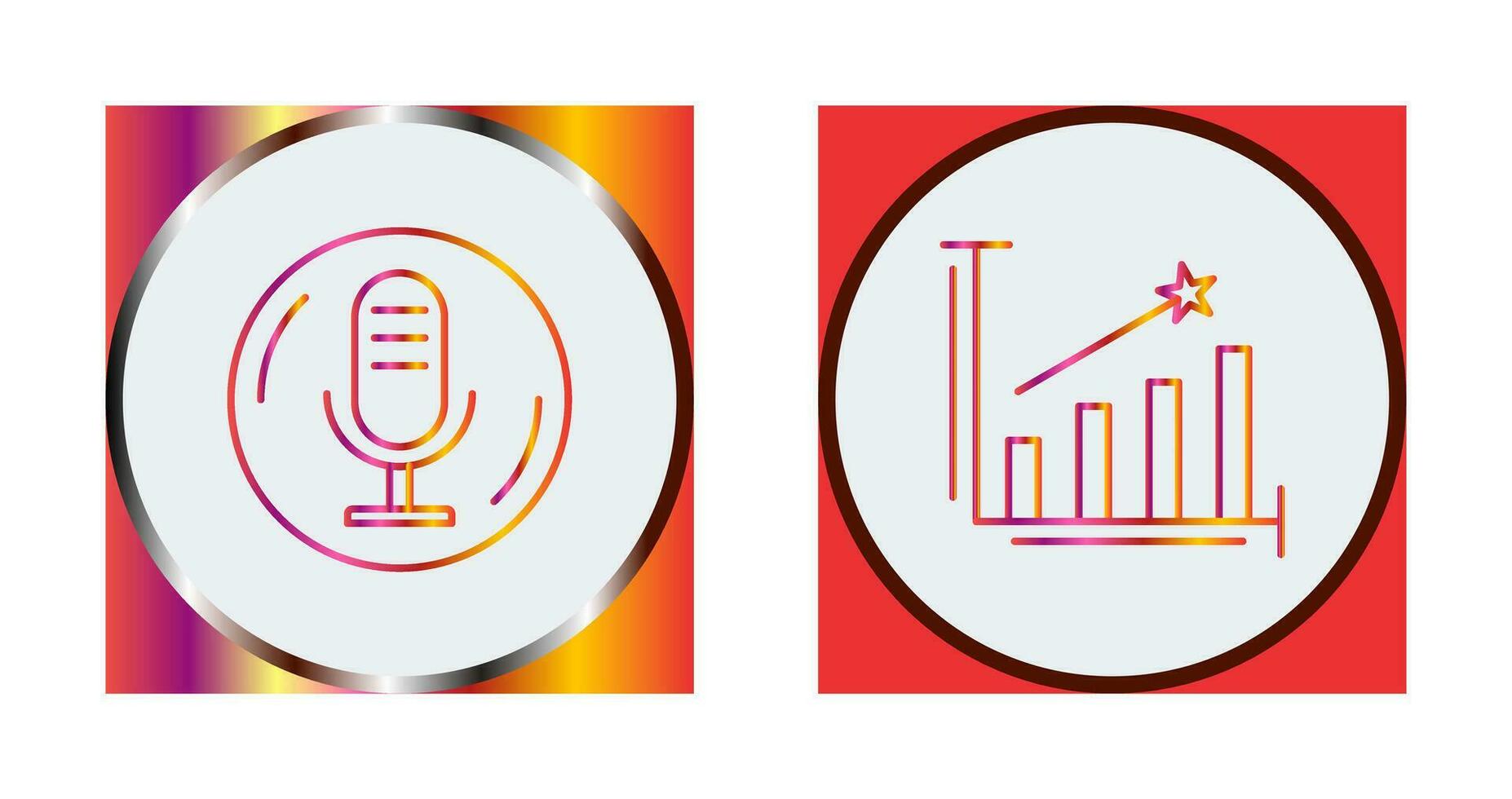 Microphone and Line Bars Icon vector