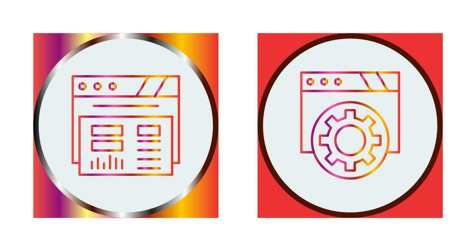 Dashboard and Browser Icon vector