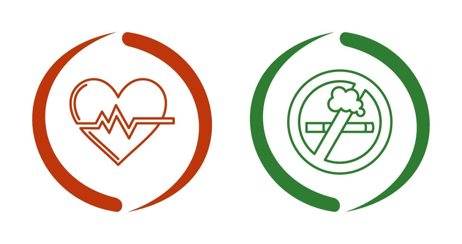 Health and No Smoking Icon vector