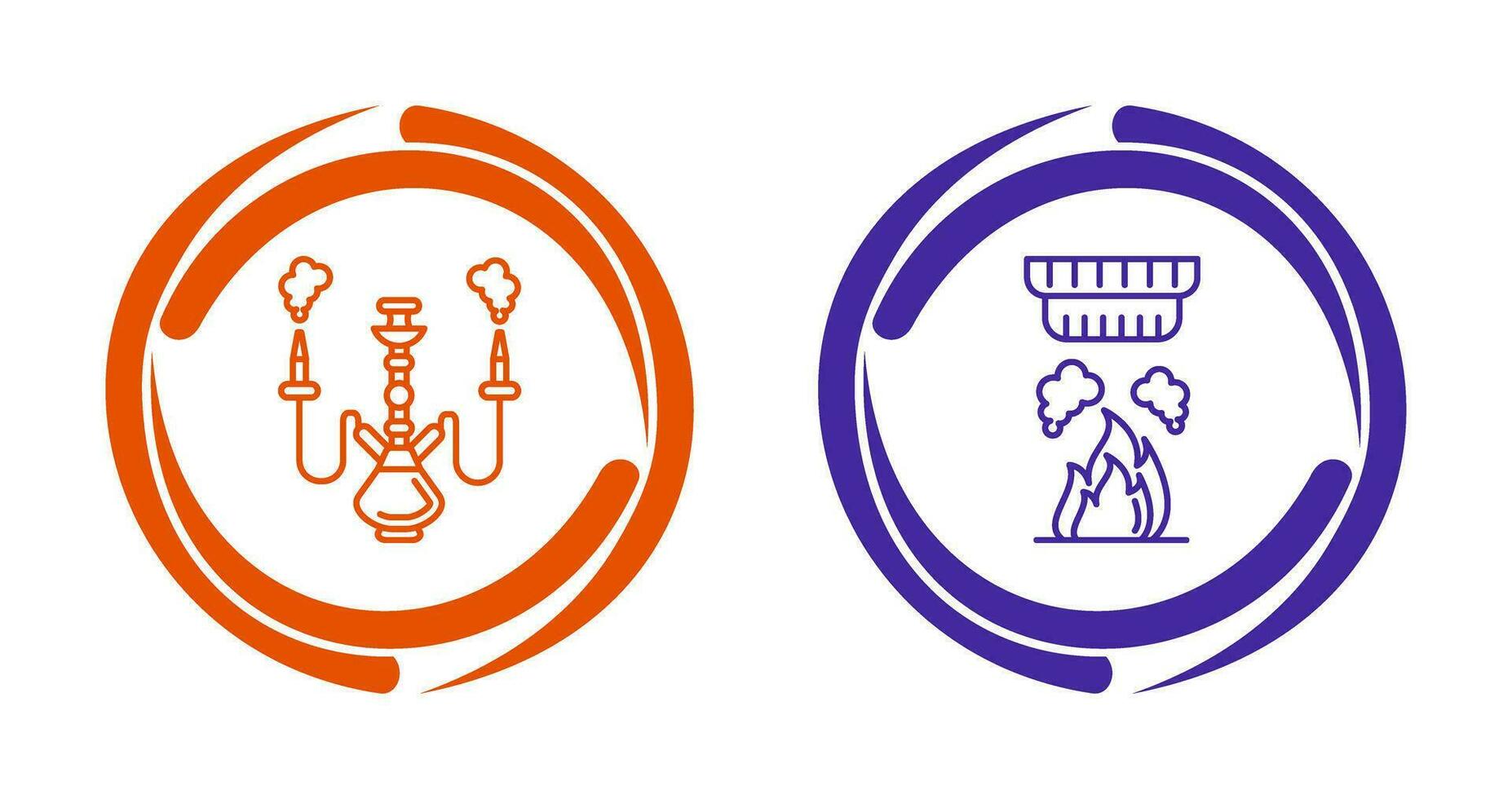 Shisha and Smoke Detector Icon vector