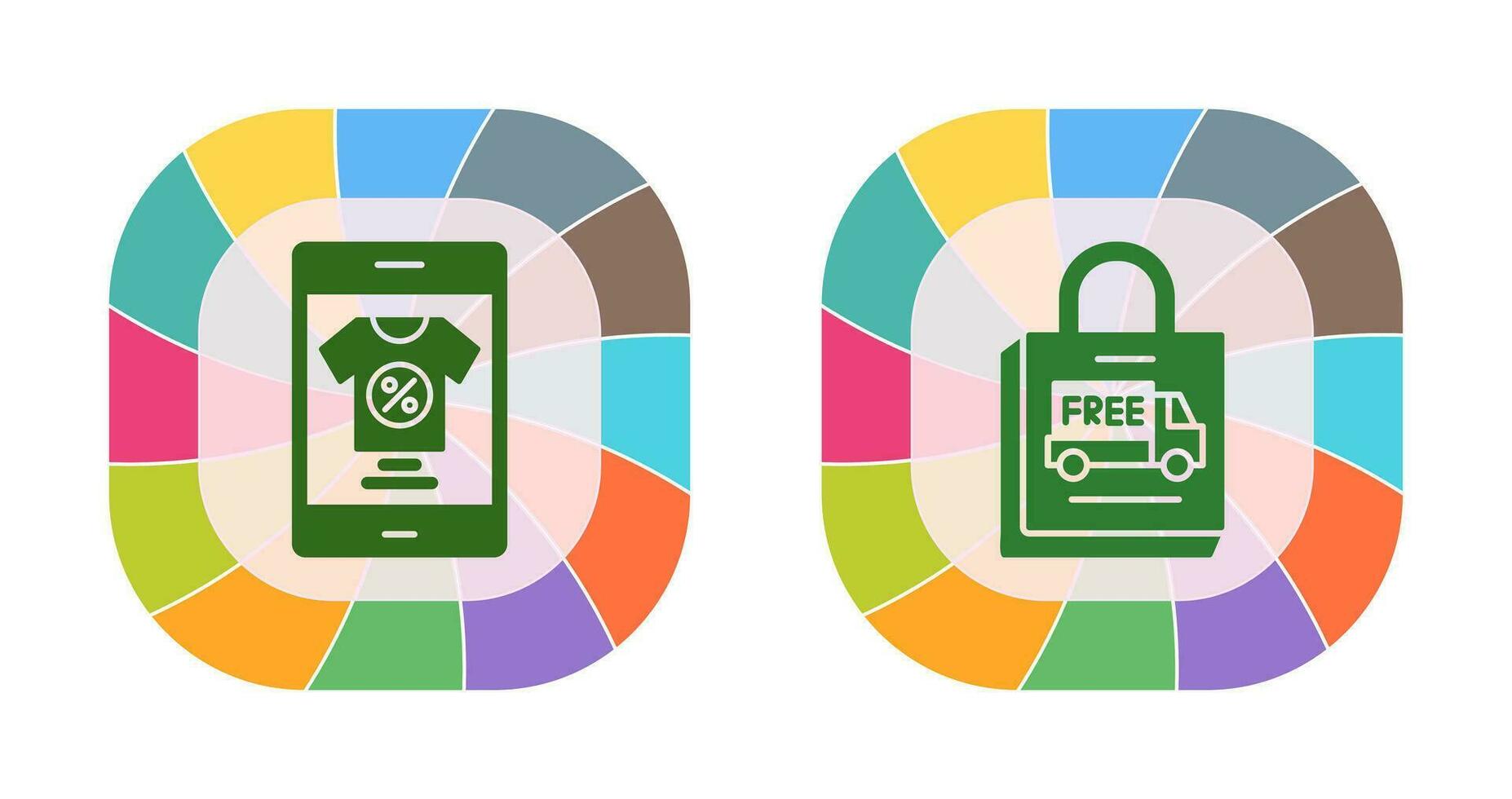 Discount and Delivery Icon vector