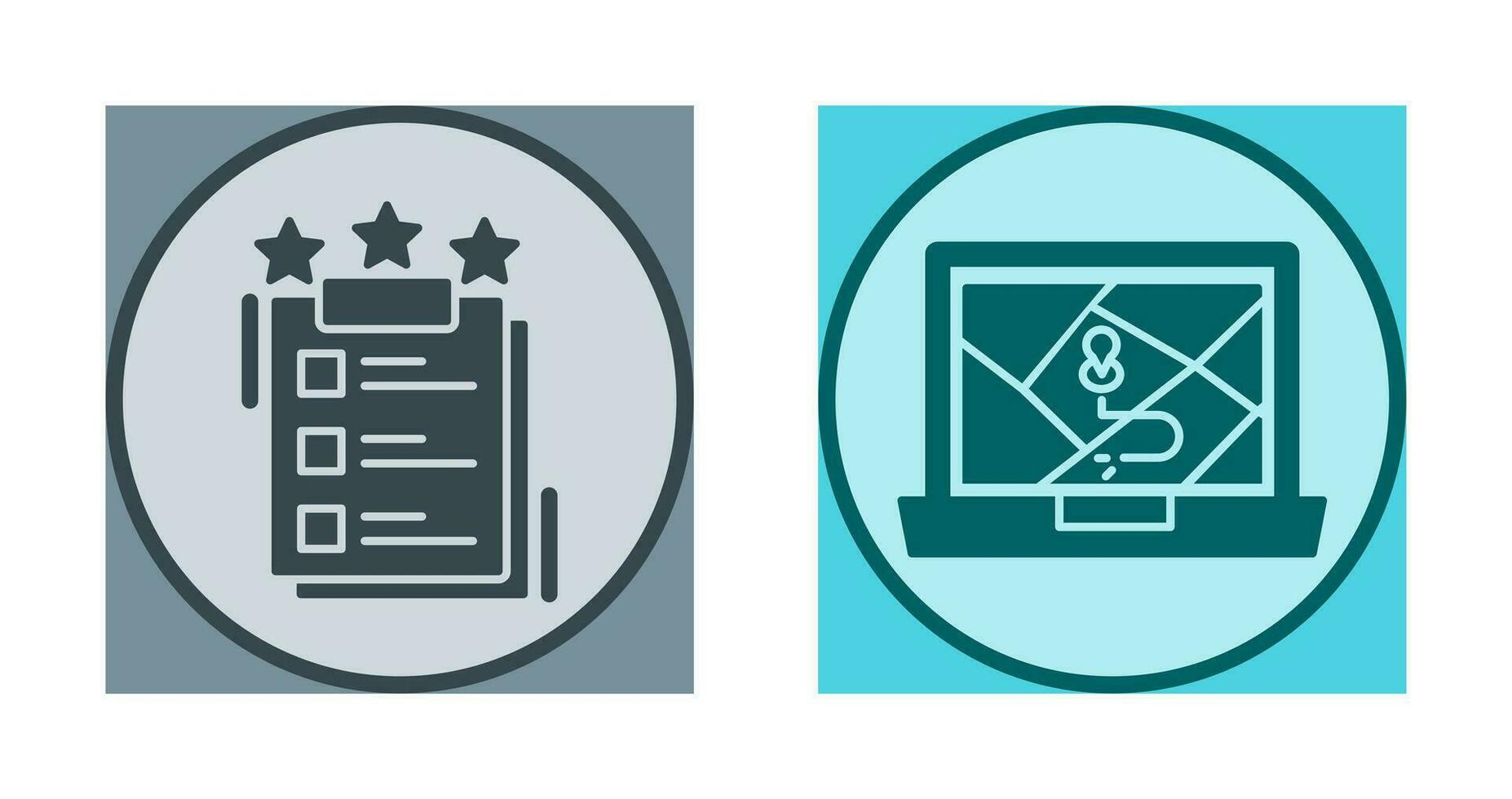 Project Features and Google Map Icon vector