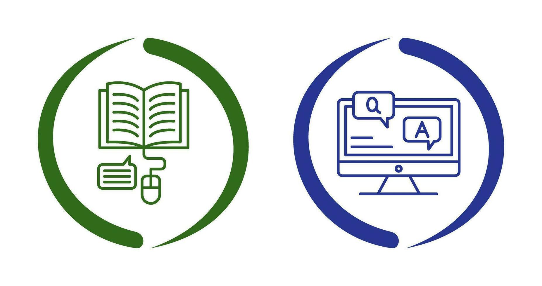 Online Learning and Faq Icon vector