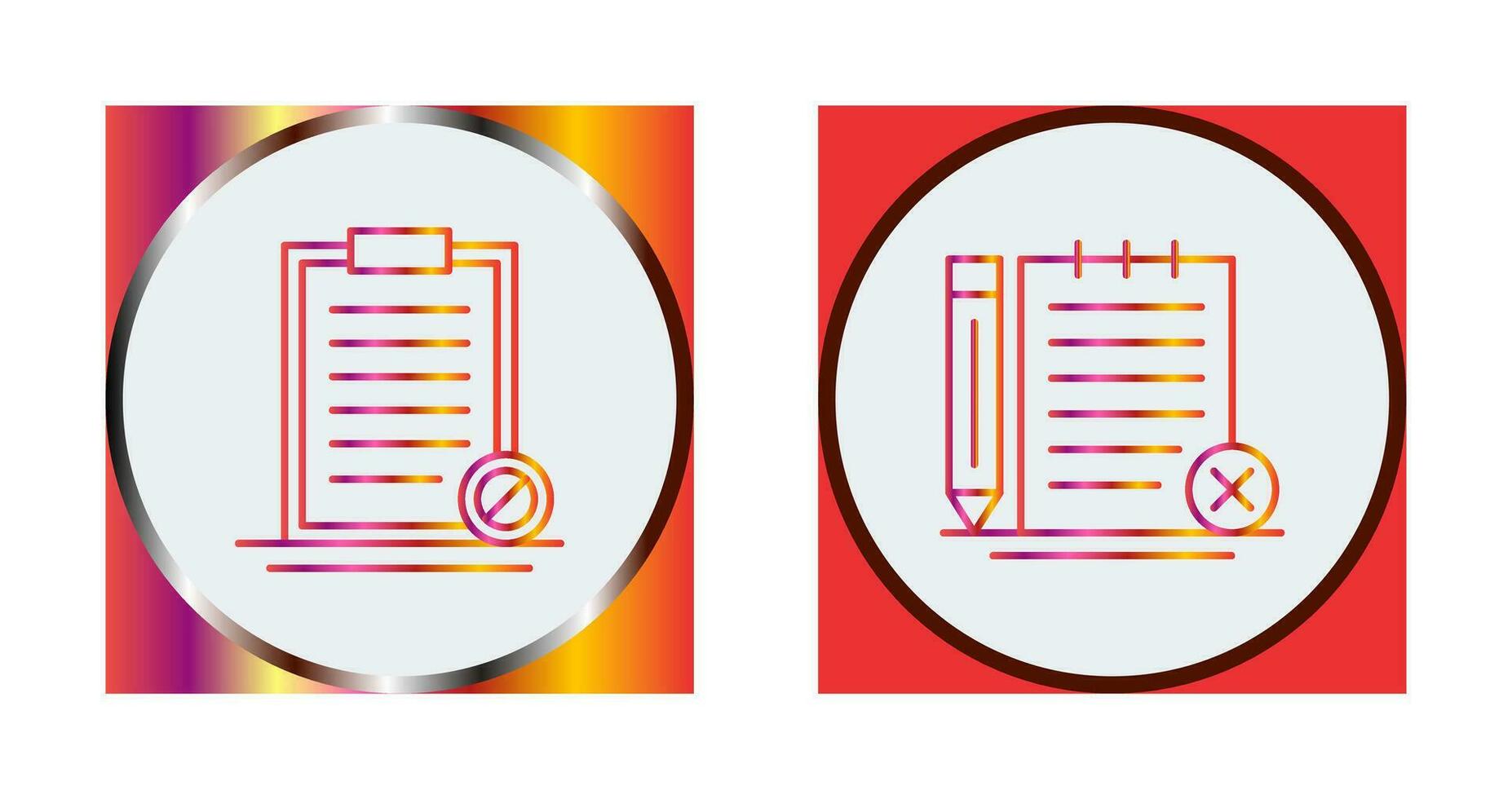 Prohibition and Unchecked Notes Icon vector